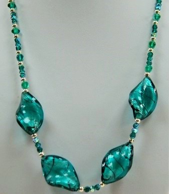 collier perles en verre